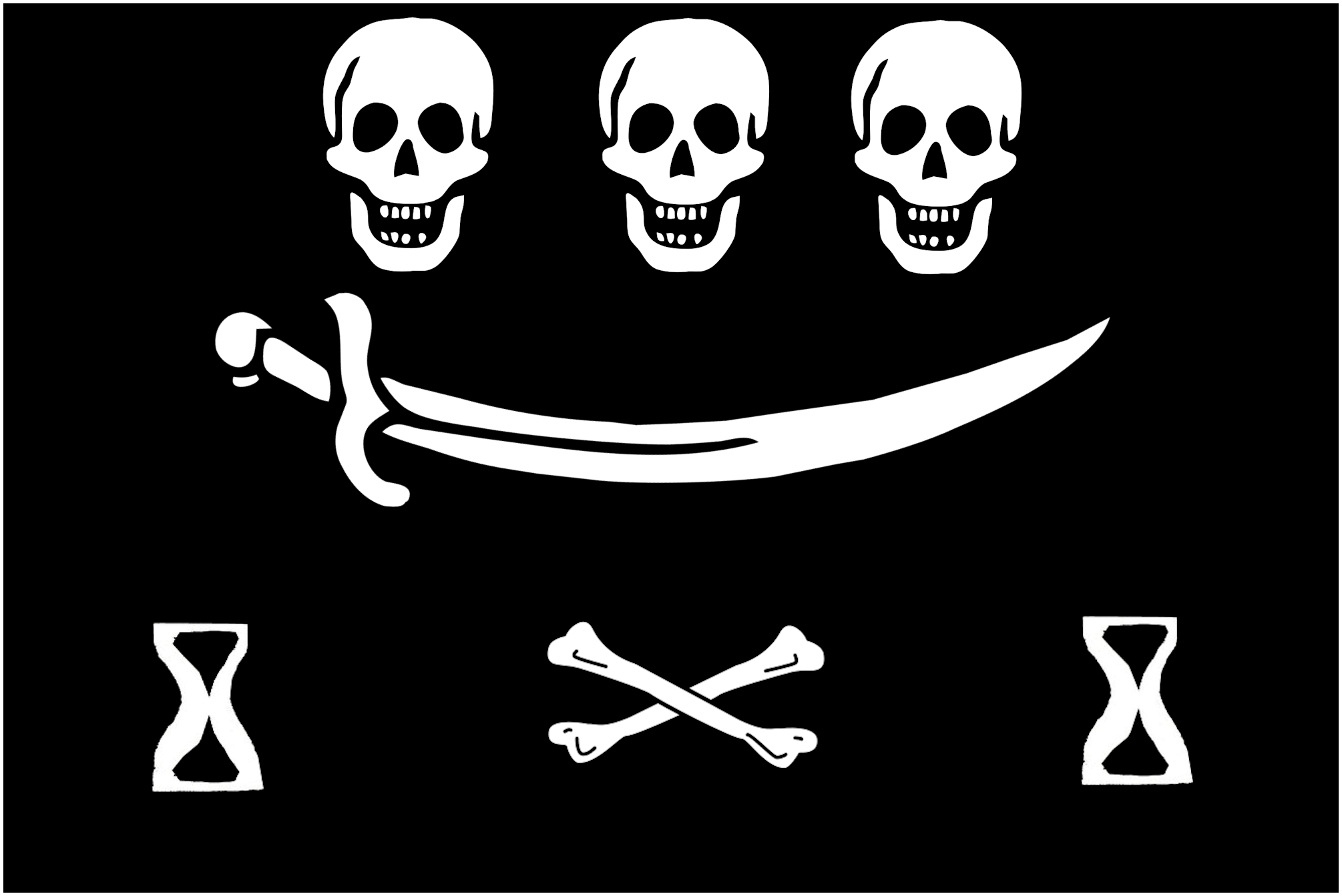 Jolly Roger pirate flag of Jean Thomas Dulaien (alternate design).png